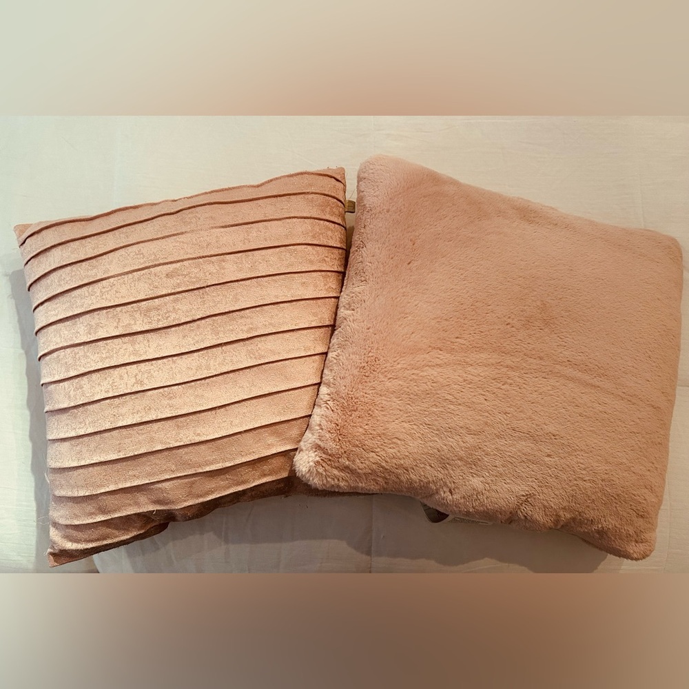 Plush Blush Decorative Throw Pillows - Soft Home Bedding
